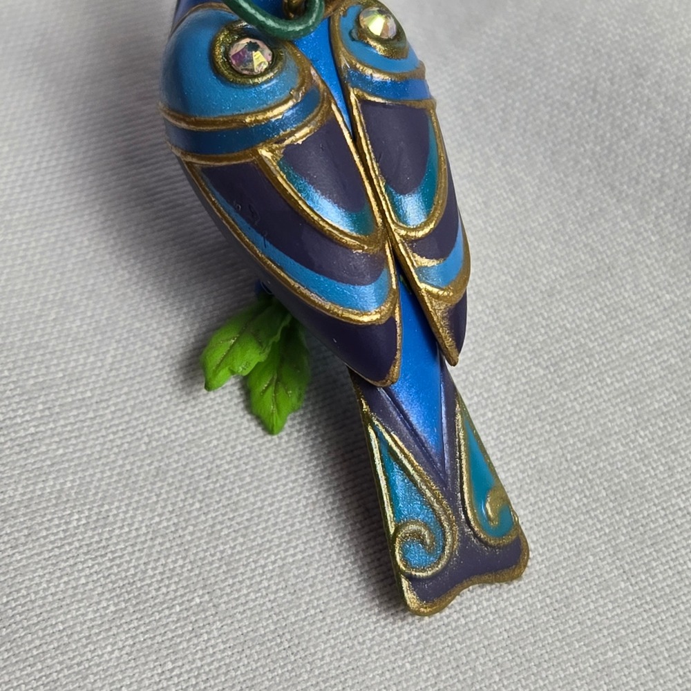 Hallmark Keepsake Blue Bunting Mini Ornament Beauty of Birds Series 2015 - Picture 7 of 8